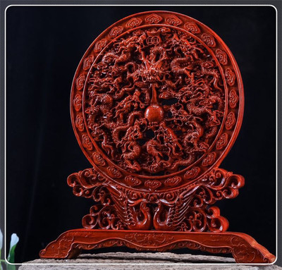 熠鼎閣【龍鳳呈祥】非洲花梨木工藝品 融合藝術、風水與健康的匠心之作
